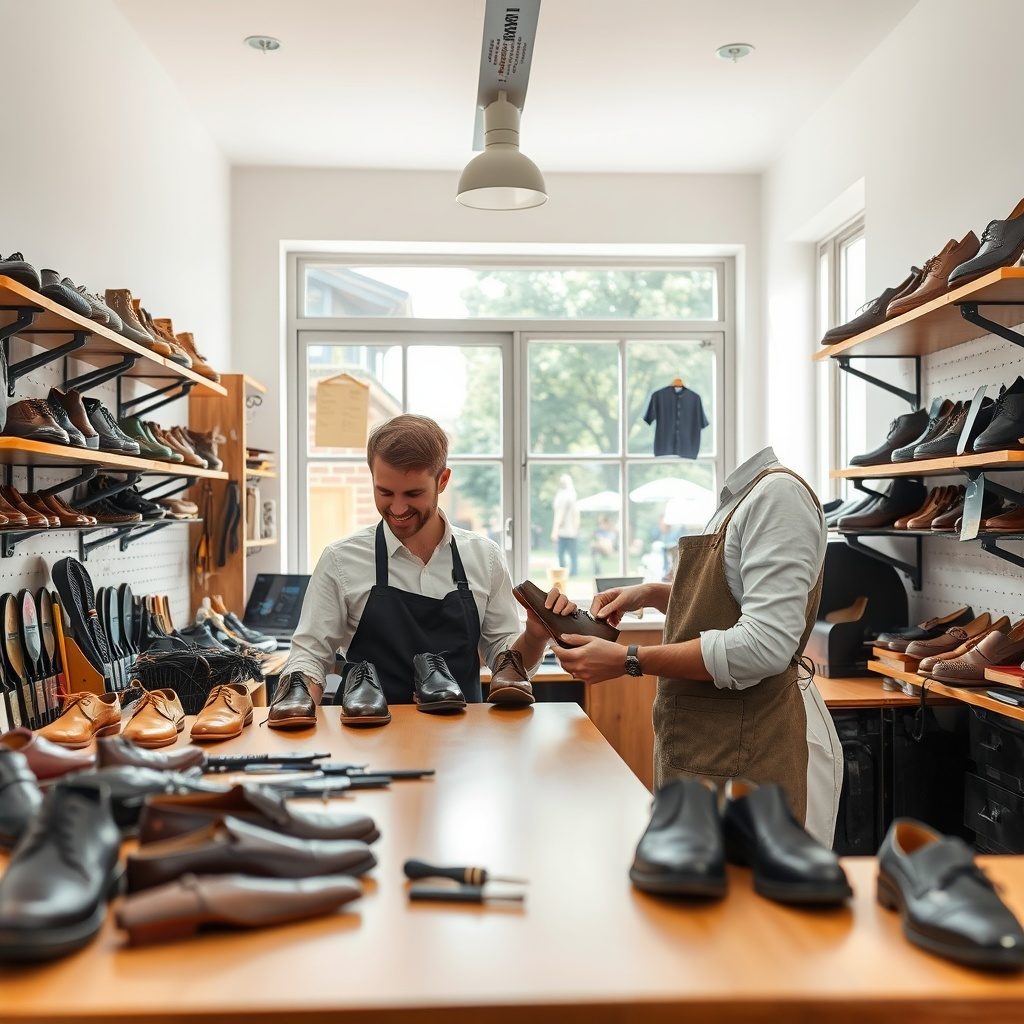 Oficina de reparo de calçados Shoefix